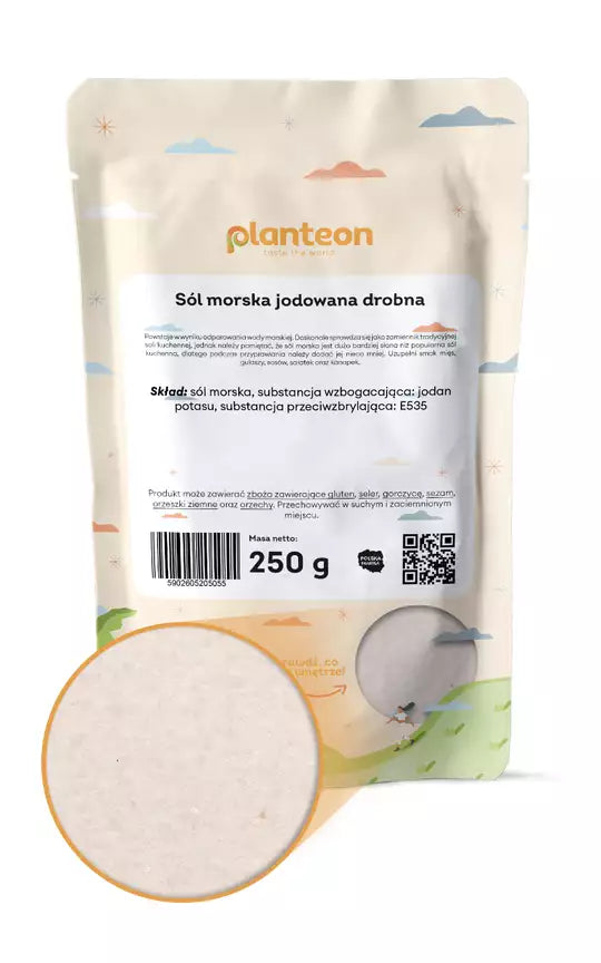 Sól morska jodowana drobna. 250g