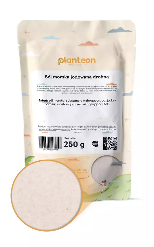 Sól morska jodowana drobna. 250g